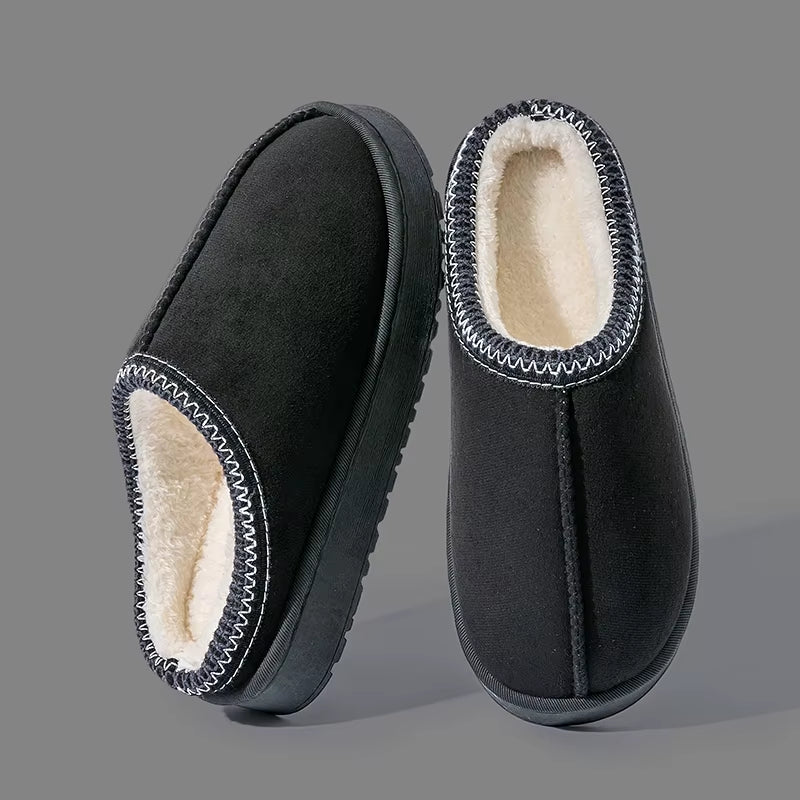 Cozy Women's Plush Slippers for Winter - Warm House Shoes with Thick EVA Sole for Indoor and Outdoor Comfort