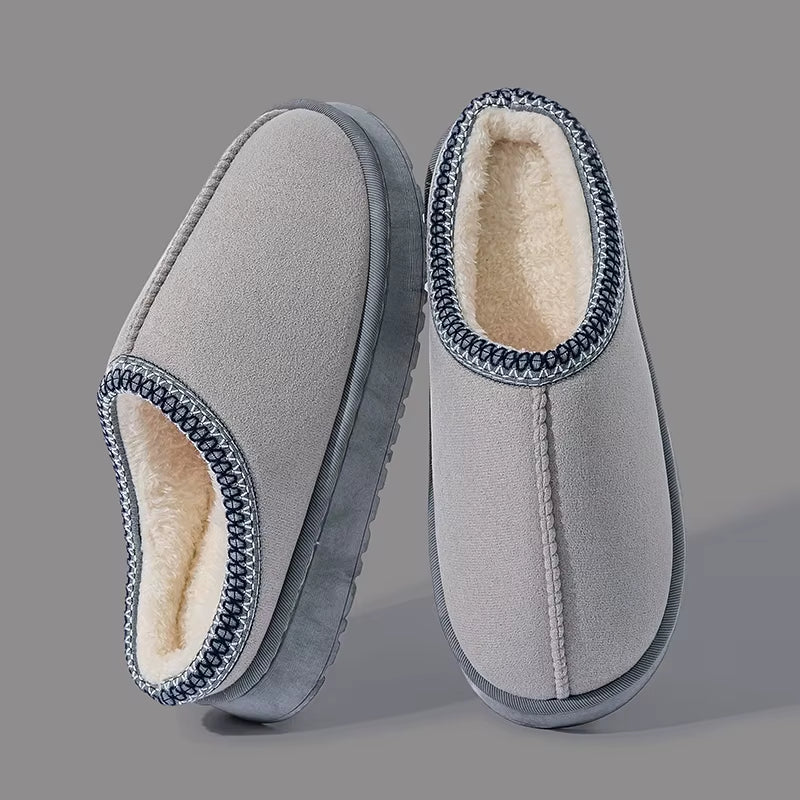Cozy Women's Plush Slippers for Winter - Warm House Shoes with Thick EVA Sole for Indoor and Outdoor Comfort