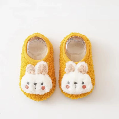 Cozy and Cute Autumn Winter Baby Slippers - Plush Soft Anti-Slip Socks for Toddlers
