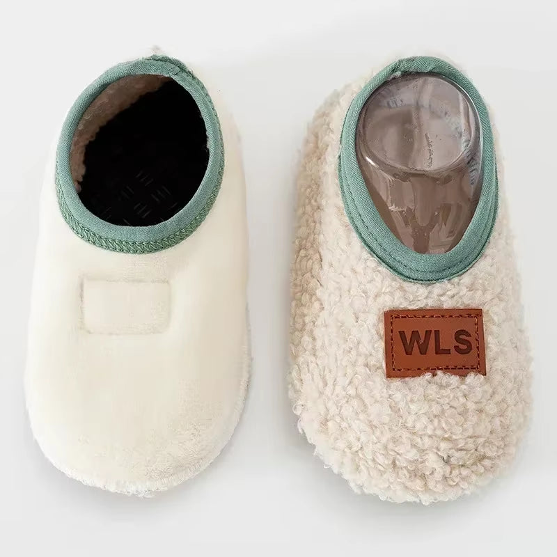 Cozy and Cute Autumn Winter Baby Slippers - Plush Soft Anti-Slip Socks for Toddlers