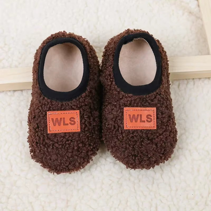 Cozy and Cute Autumn Winter Baby Slippers - Plush Soft Anti-Slip Socks for Toddlers