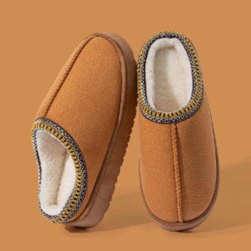 Cozy Women's Plush Slippers for Winter - Warm House Shoes with Thick EVA Sole for Indoor and Outdoor Comfort