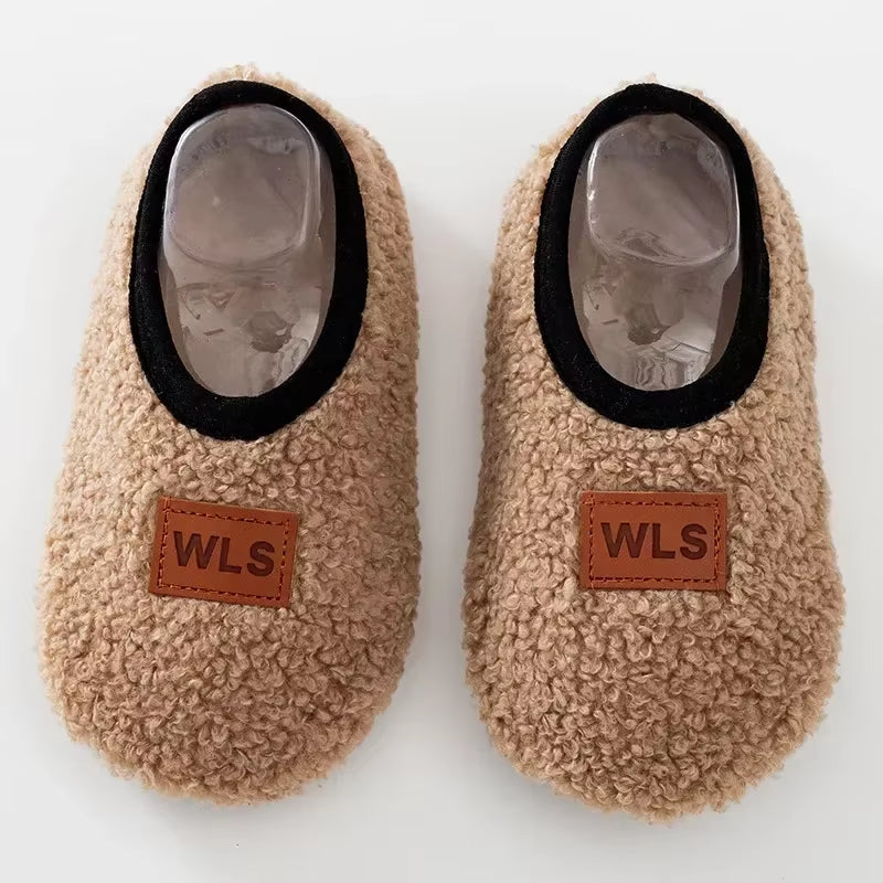 Cozy and Cute Autumn Winter Baby Slippers - Plush Soft Anti-Slip Socks for Toddlers