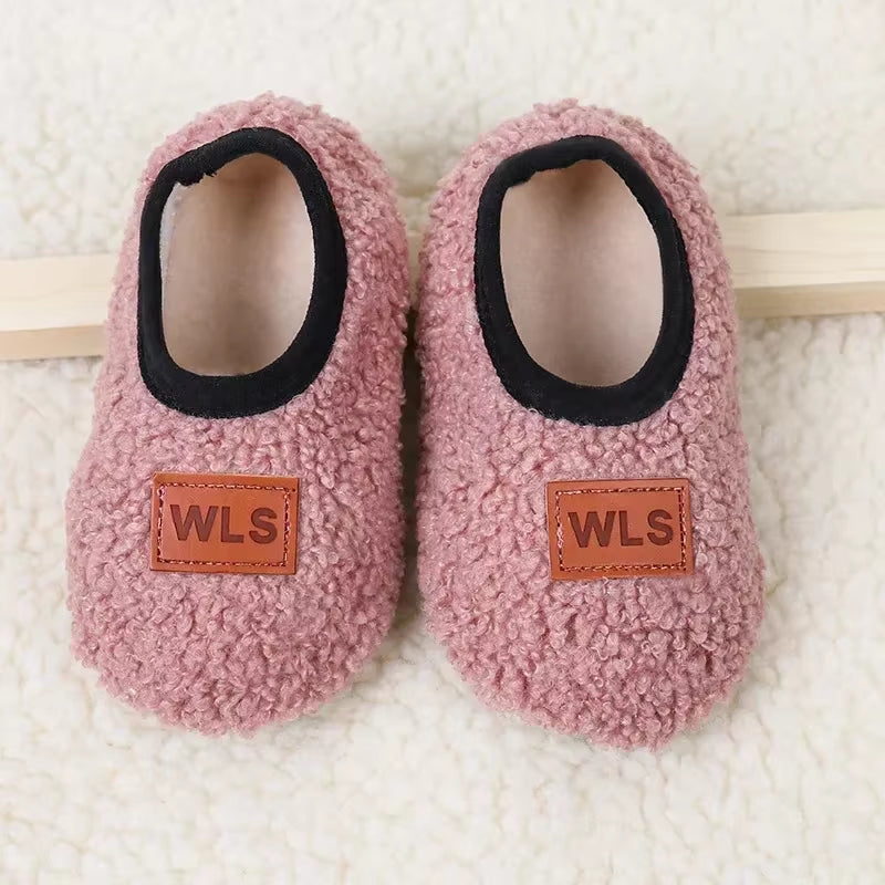 Cozy and Cute Autumn Winter Baby Slippers - Plush Soft Anti-Slip Socks for Toddlers