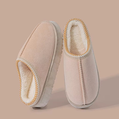 Cozy Women's Plush Slippers for Winter - Warm House Shoes with Thick EVA Sole for Indoor and Outdoor Comfort