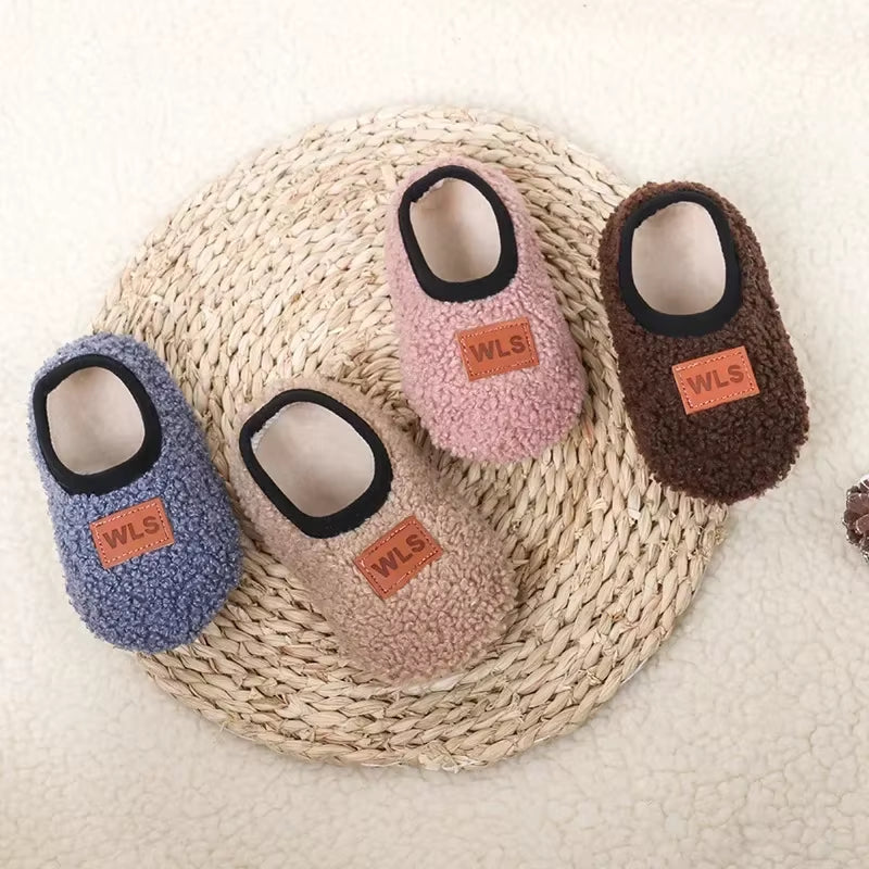 Cozy and Cute Autumn Winter Baby Slippers - Plush Soft Anti-Slip Socks for Toddlers